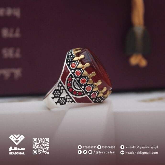 ⁦خواتم فضة عقيق يماني⁩ - الصورة ⁦6⁩