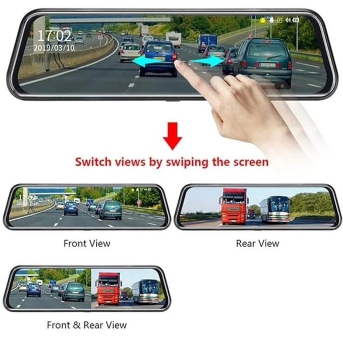 ⁦داش كام DENX DX2257 بدقة 4K مع شاشة لمس 10 بوصة⁩ - الصورة ⁦2⁩