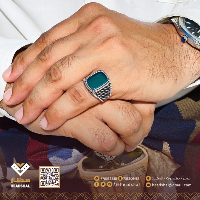 ⁦خواتم فضة عقيق يماني⁩ - الصورة ⁦4⁩