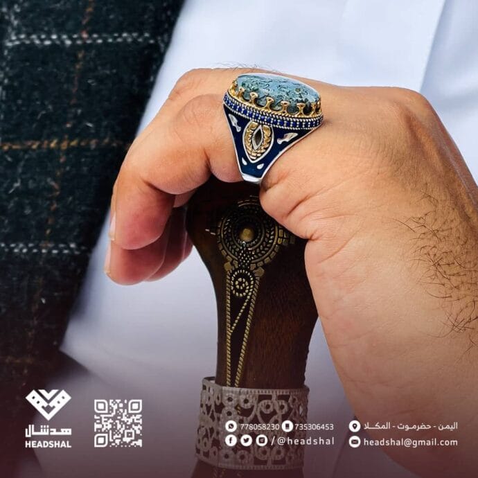 ⁦خواتم فضة عقيق يماني⁩ - الصورة ⁦8⁩