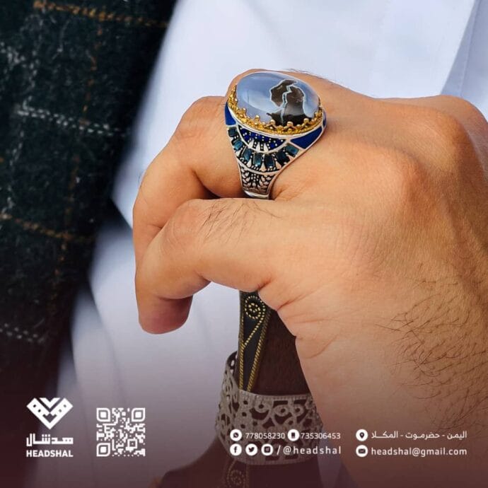⁦خواتم فضة عقيق يماني⁩ - الصورة ⁦27⁩