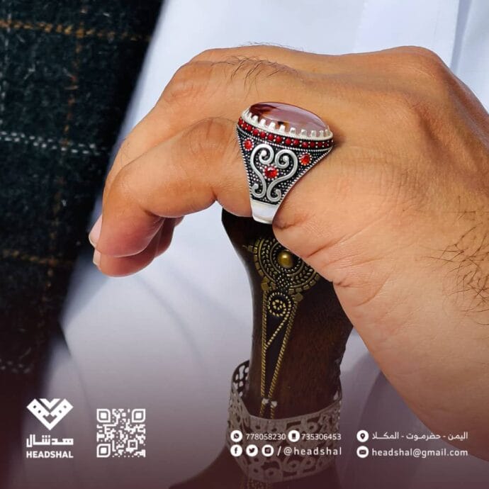 ⁦خواتم فضة عقيق يماني⁩ - الصورة ⁦26⁩
