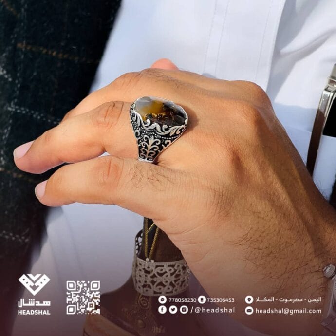 ⁦خواتم فضة عقيق يماني⁩ - الصورة ⁦18⁩