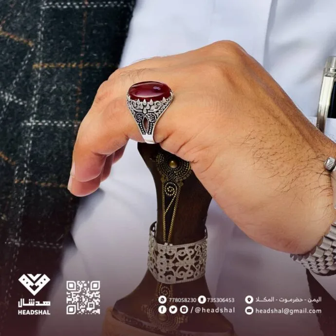 ⁦خواتم فضة عقيق يماني⁩ - الصورة ⁦22⁩