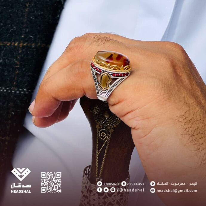 ⁦خواتم فضة عقيق يماني⁩ - الصورة ⁦17⁩