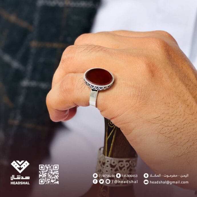 ⁦خواتم فضة عقيق يماني⁩ - الصورة ⁦12⁩