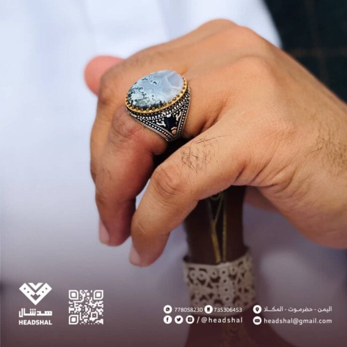 ⁦خواتم فضة عقيق يماني⁩ - الصورة ⁦6⁩