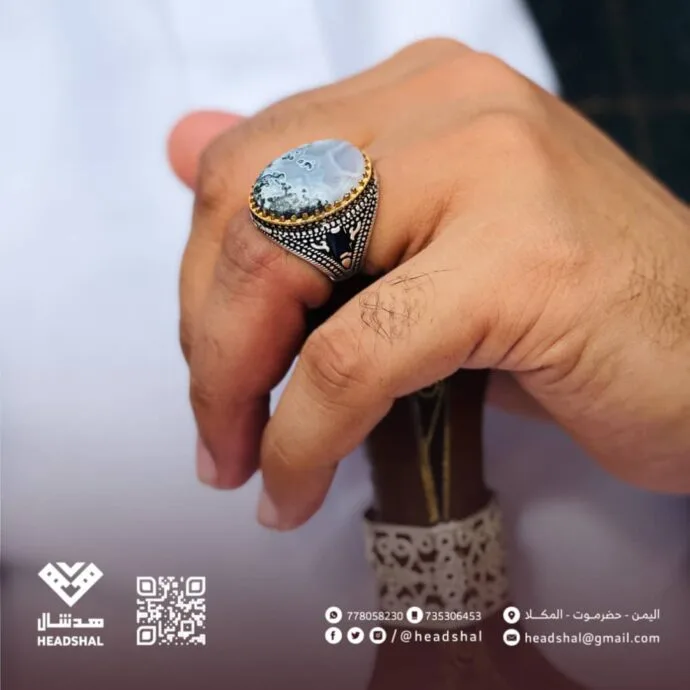 ⁦خواتم فضة عقيق يماني⁩ - الصورة ⁦6⁩