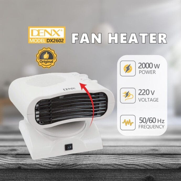 ⁦دفايا المروحة DENX DX2602 بقوة 2000 واط⁩ - الصورة ⁦5⁩
