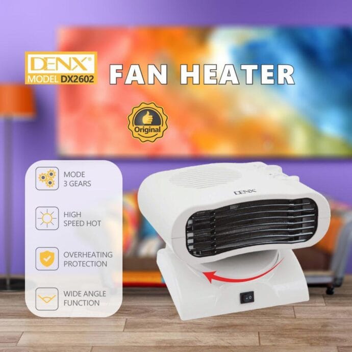 ⁦دفايا المروحة DENX DX2602 بقوة 2000 واط⁩ - الصورة ⁦8⁩