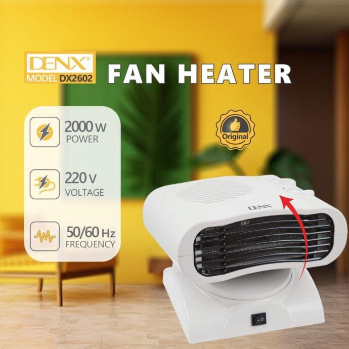 ⁦دفايا المروحة DENX DX2602 بقوة 2000 واط⁩ - الصورة ⁦9⁩