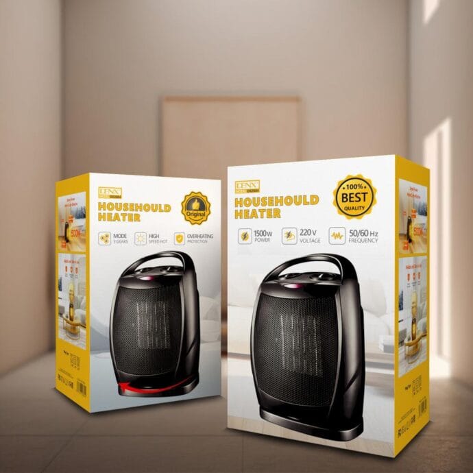 ⁦مدفأة كهربائية DENX DX2604 بقوة 1500 واط⁩ - الصورة ⁦5⁩