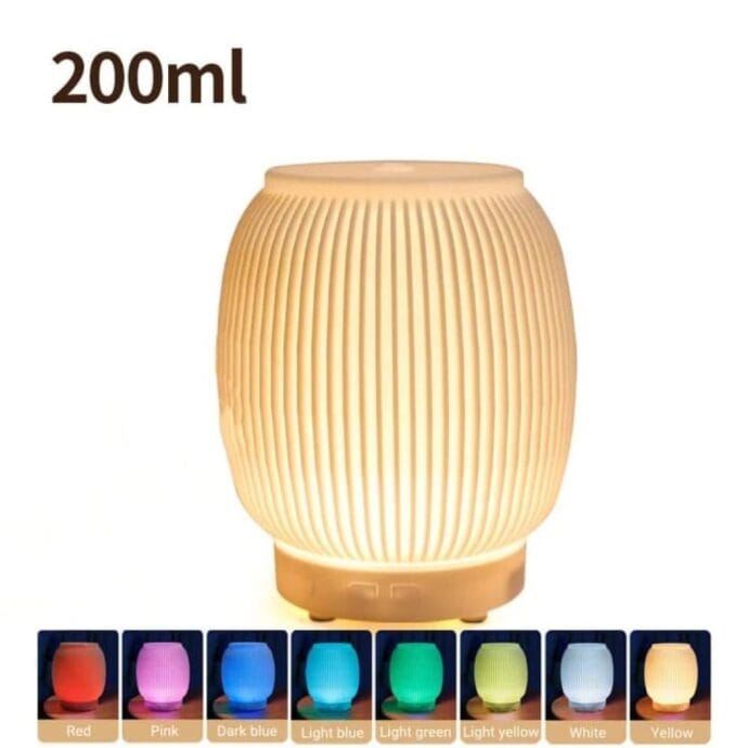 فواحة ومرطب هواء متعدد الإضاءات LED
